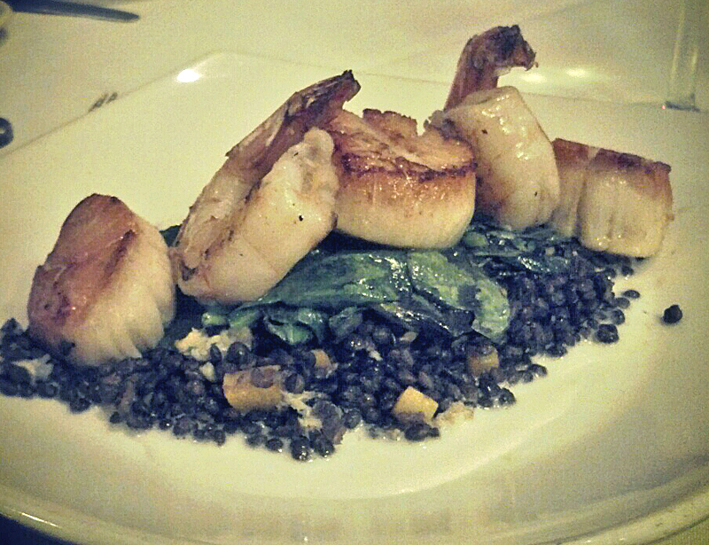 The Orangery - dinner entree - scallops and shrimp