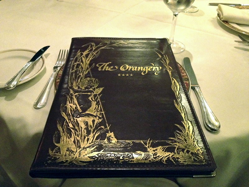 The Orangery - menu