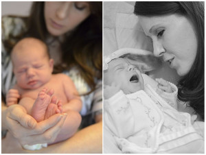 Newborn photos - baby lily and mom