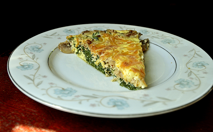 spinach mushroom quiche - joy the baker